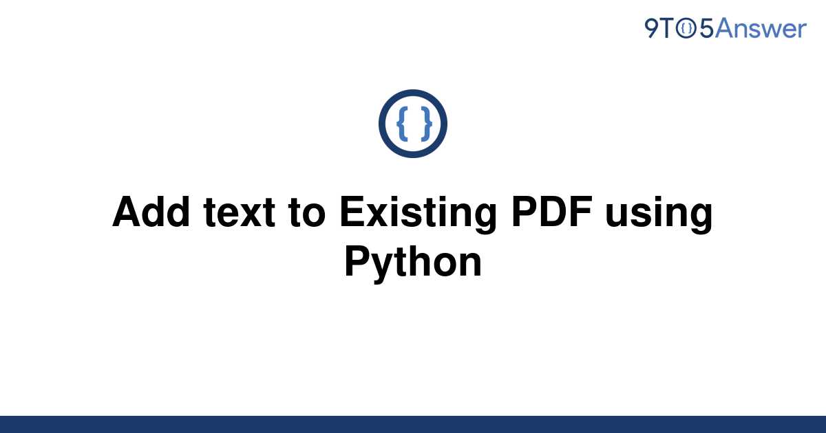 Solved Add Text To Existing Pdf Using Python To Answer