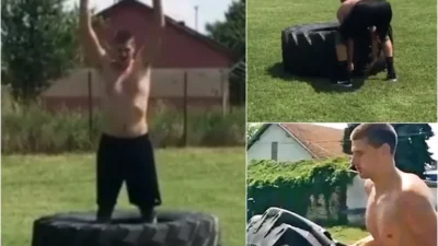 Nikola Jokić Amazed Fans By Performing A Challenging Giant Tire-Flipping Workout.