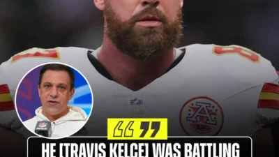 Travis Kelce was battling a pretty 