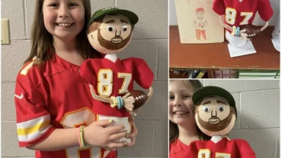 BREAKING: 4th Grader Takes Social Media by Storm for Choosing Travis Kelce as Her Idol – Chiefs Fans Rally with #87!