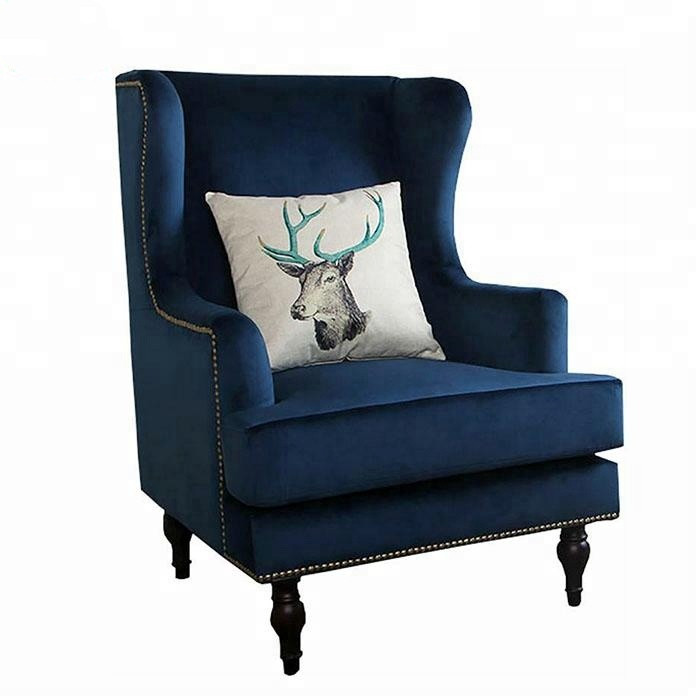 htb19cq New Design Single Fabric Seater Couch European style Leisure Sofa Chair