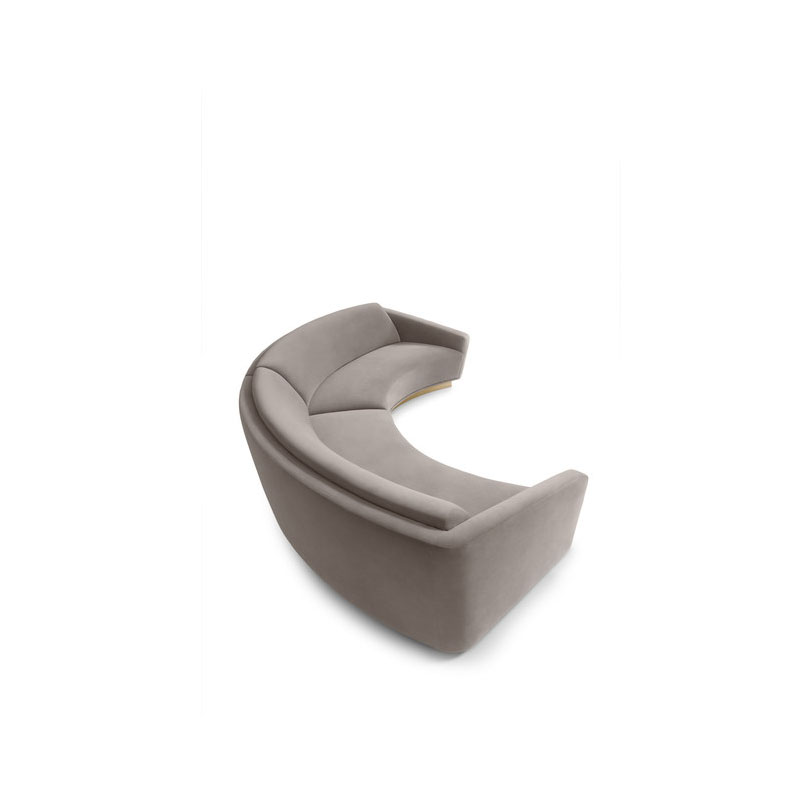 Modern hotel furniture fabric cover semicircular sofa lounge set