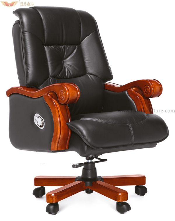revolving executive office chair with armrest