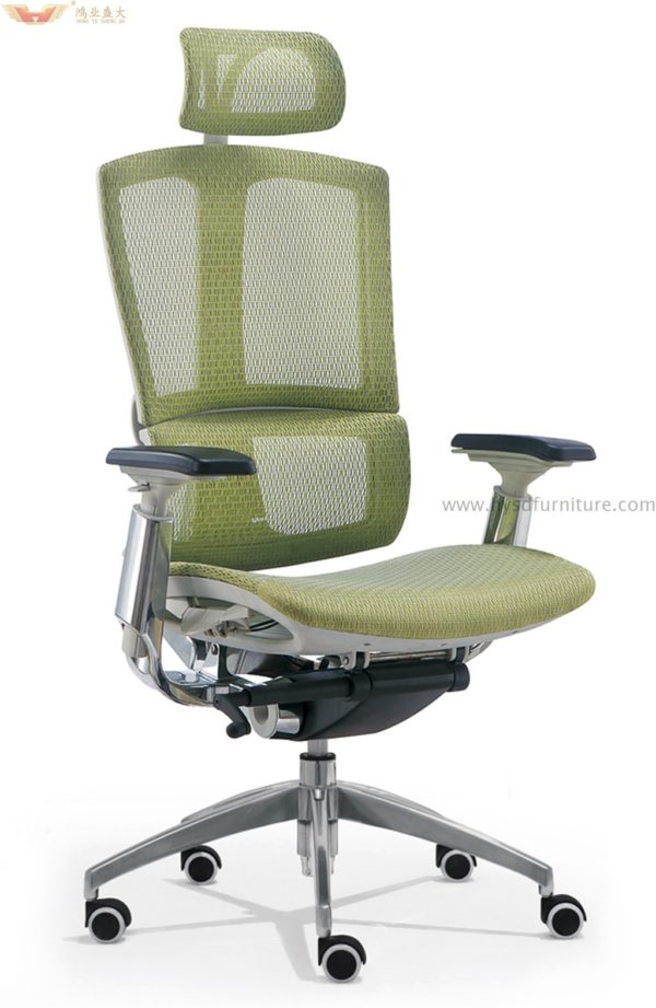 mesh modern chair with headrest and armrest