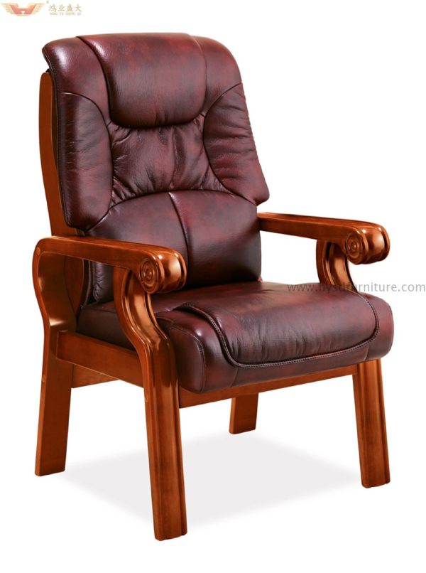 Medium back leather conference chair