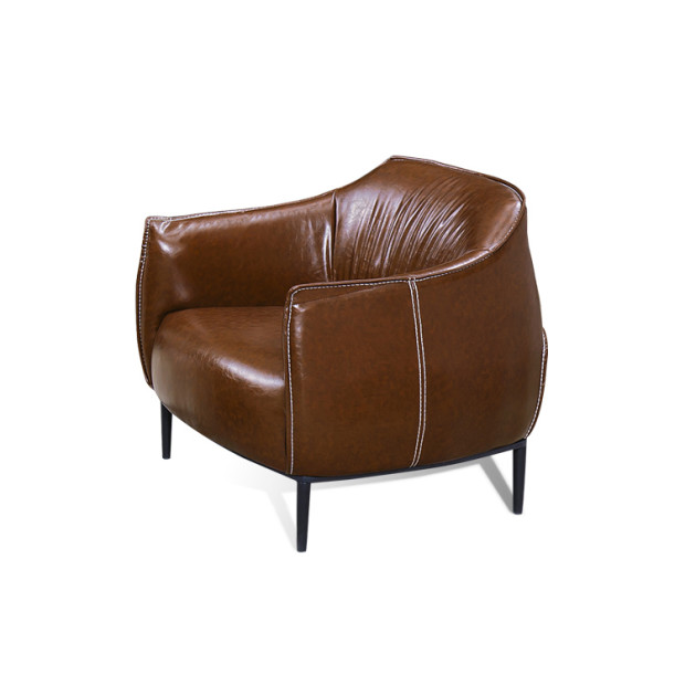 Factory price High Quality funiture Custom European Style Modern one seat leather living room sofa