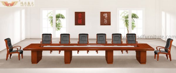 wooden meeting table