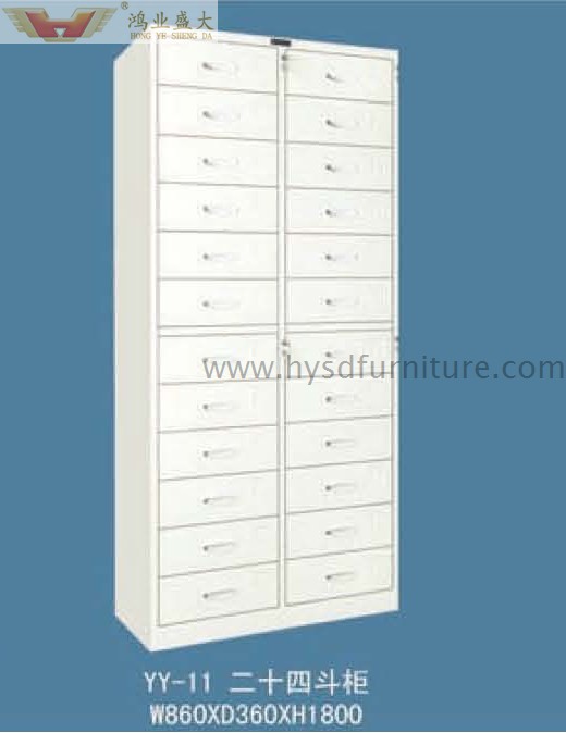 Unique high quality metal 24 drawer