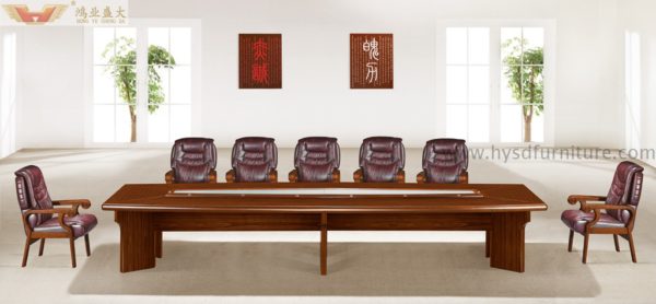 wooden meeting table