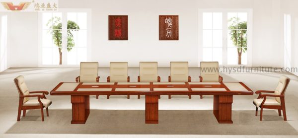 wooden meeting table