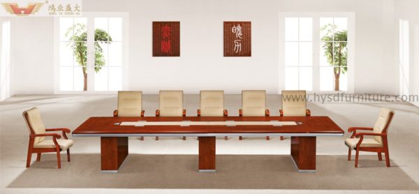 wooden meeting table