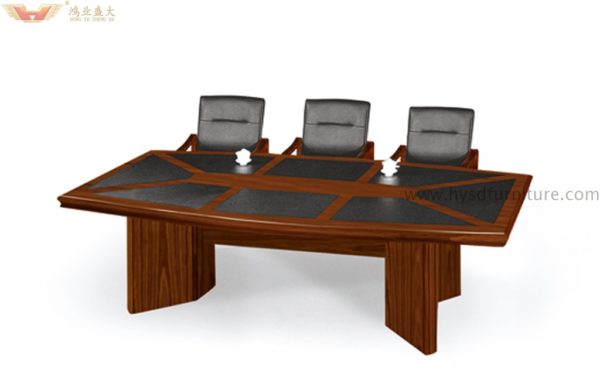 wooden rectangular conference table