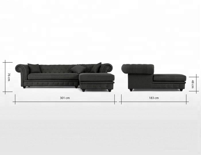 htb1zrtnbssd3kvjszfkq6z10vxa9 cheap Grey Fabric velvet Chaise Longue couch Italian Corner modern new design corner sofa