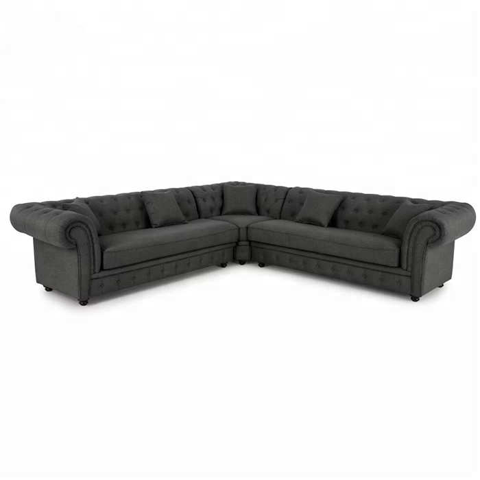 htb1j2zlbnih3kvjszpfq6xbivxah cheap Grey Fabric velvet Chaise Longue couch Italian Corner modern new design corner sofa