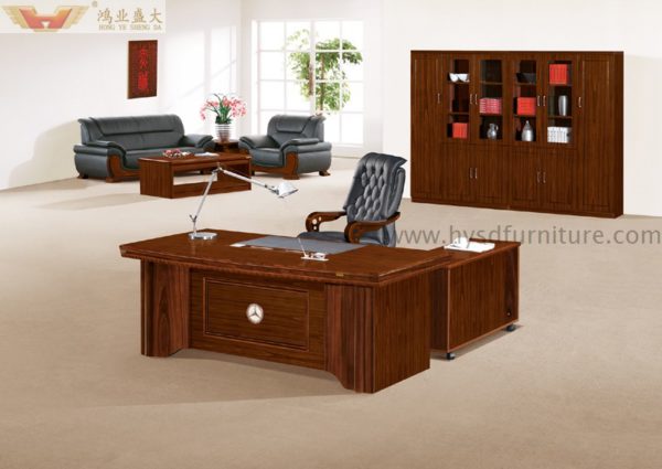 manager office executive desk;solid wood furniture