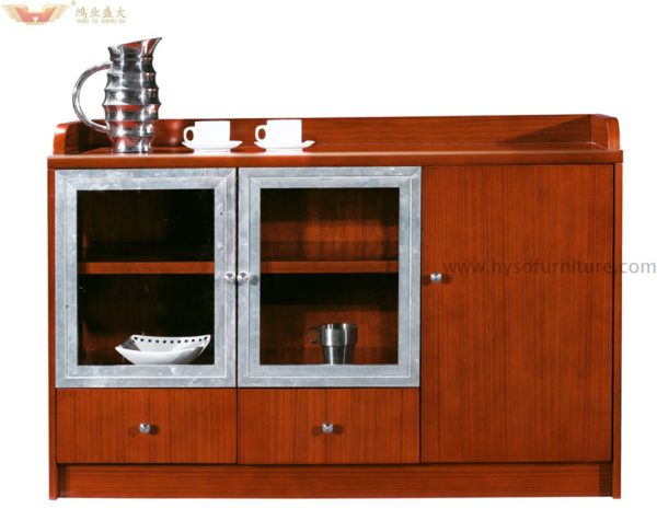 tea cabinet with 2 glasses doors