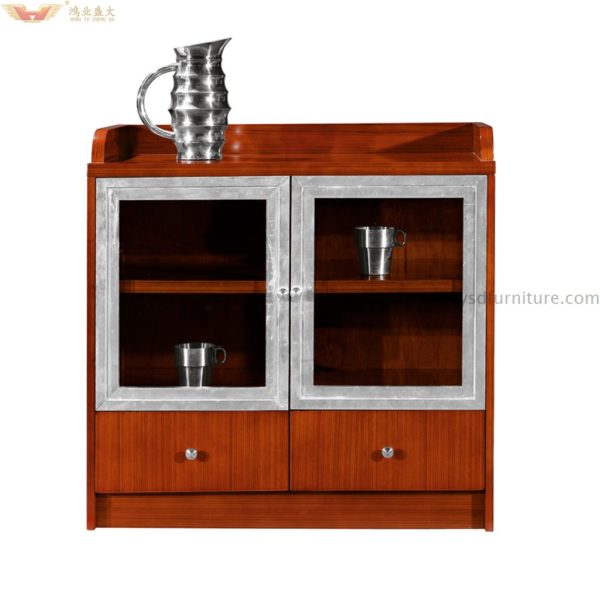 tea cabinet with 2 glasses doors