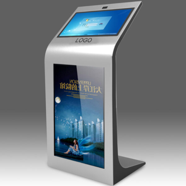 32" 43" double screen self service touch interactive kisok