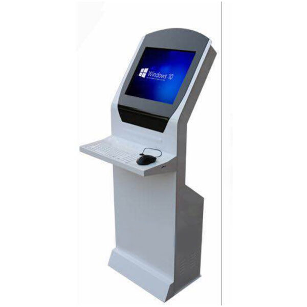 21.5" widnows interactive touch kiosk with keypad.