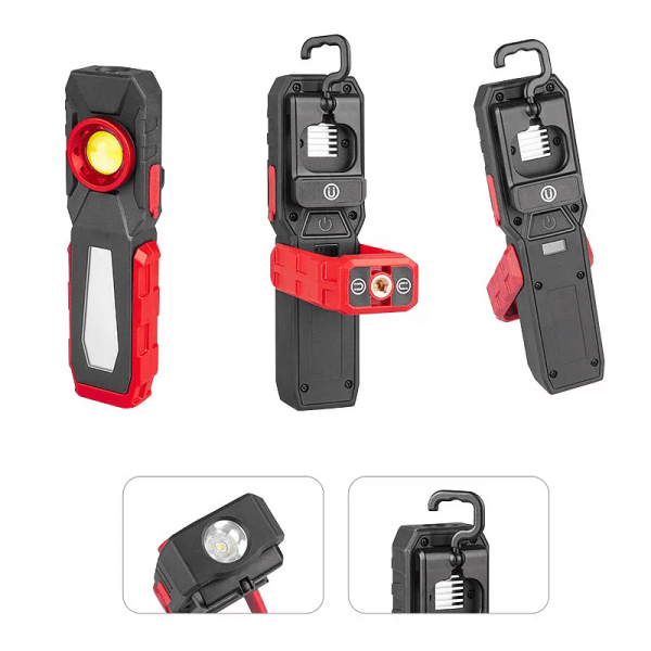 Rechargeable Magnetic Base 3W+10W LED USB Camping Working Light - Image 3