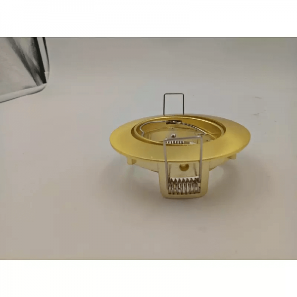 Round fixture downlight golden gu10 spotlight 60mm cutout - Image 3