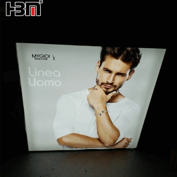 80mm hanging aluminum frame light box both side system for advertising display - Image 3