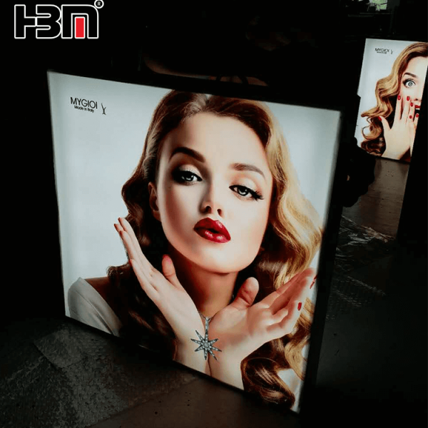 80mm hanging aluminum frame light box both side system for advertising display - Image 2