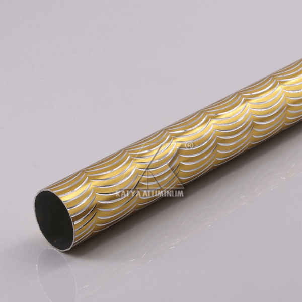 Golden Spray Coating Aluminum Round Tubing For Roller Blind And Curtain Aluminium Section - Image 3