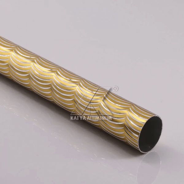 Golden Spray Coating Aluminum Round Tubing For Roller Blind And Curtain Aluminium Section - Image 2