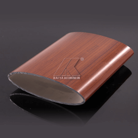 Wood Grain Aluminium Handrail Profiles 6063 Oval Shape Aluminum Extrusted Profile - Image 3