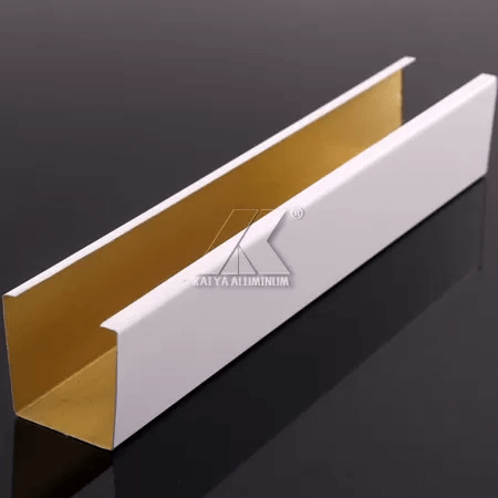 6063 Powder Coated Aluminum Extruded Pofiles Anti Acidity Fireproof For Frame