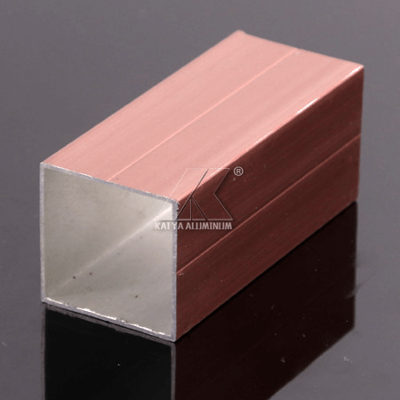 Light Wood Grain Aluminium Tube Profiles Middle Size Square Alloy T3-T8 - Image 4