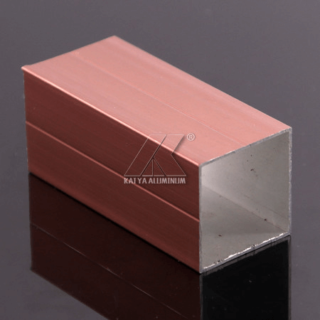 Light Wood Grain Aluminium Tube Profiles Middle Size Square Alloy T3-T8 - Image 3