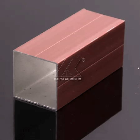 Light Wood Grain Aluminium Tube Profiles Middle Size Square Alloy T3-T8