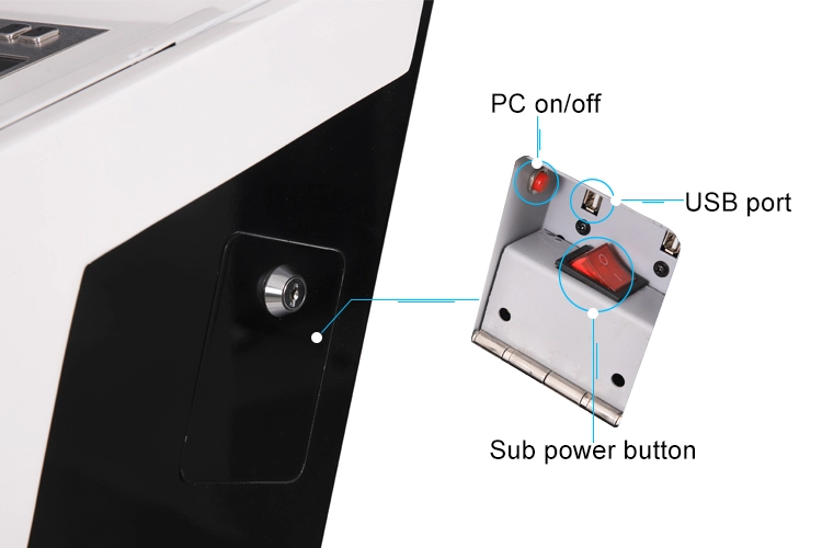 202010221758141330645 Stand LCD Advertising Display Indoor IC Card-Reader Kiosk with Camera and Microphone