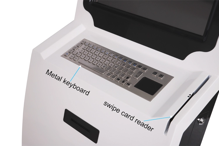 202010221758134029406 Stand LCD Advertising Display Indoor IC Card-Reader Kiosk with Camera and Microphone
