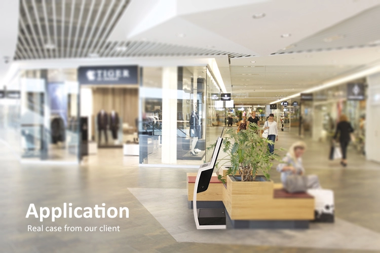 202010221758134657706 Stand LCD Advertising Display Indoor IC Card-Reader Kiosk with Camera and Microphone