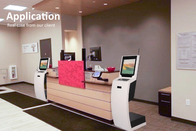 202010221758134343908 Stand LCD Advertising Display Indoor IC Card-Reader Kiosk with Camera and Microphone