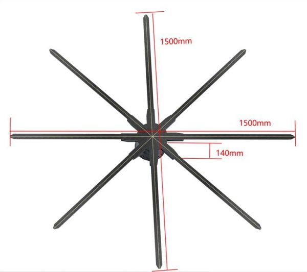 150cm LED Hologram Fan for outdoor