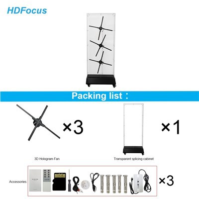 1x3 Holographic Fan 3d Splicing Cabinet - Image 3