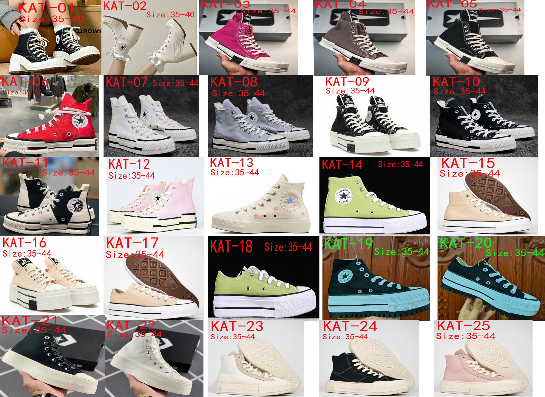 KAT converse high height 66usd gallery