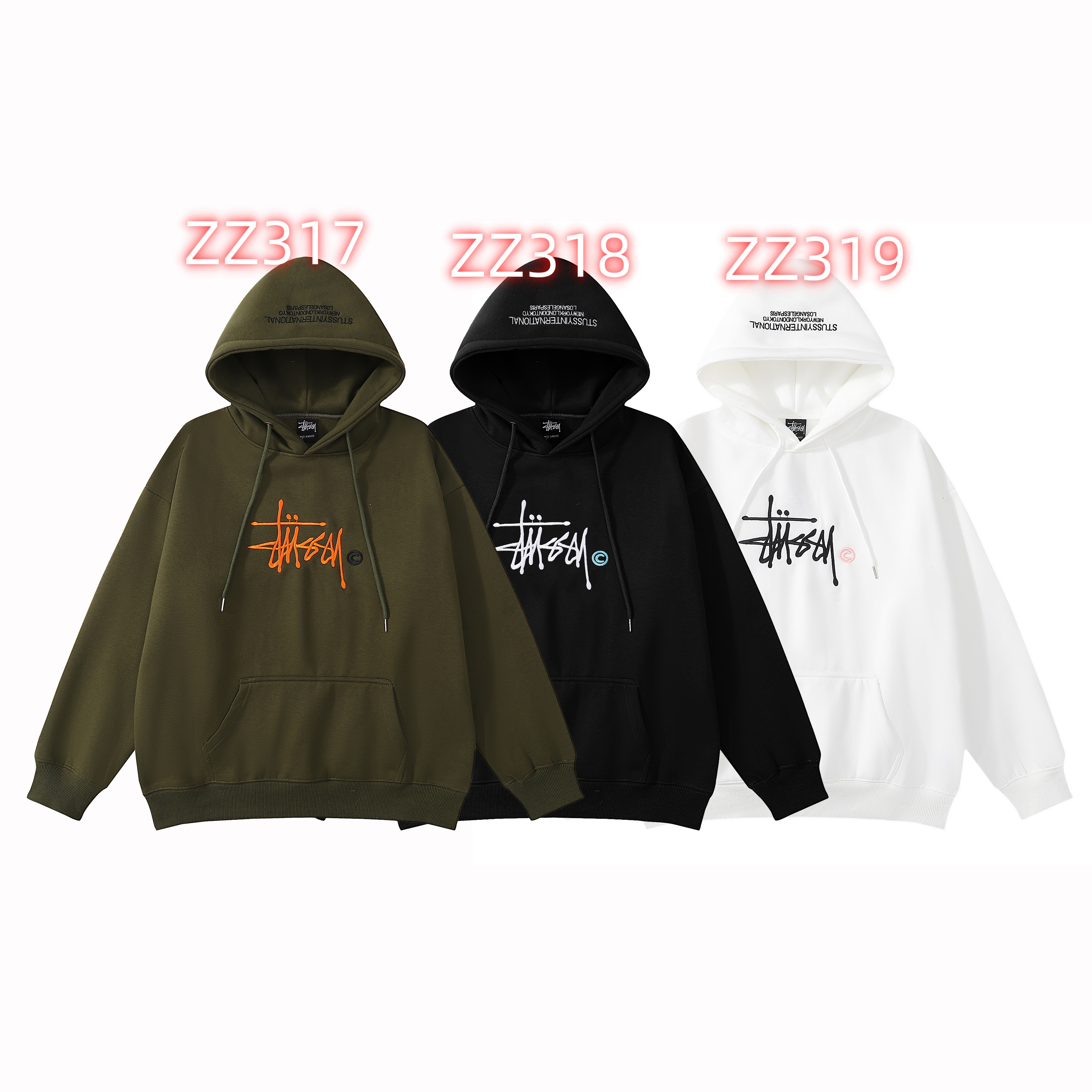 ZZ317 STUSSY Hooded sweatshirt gallery