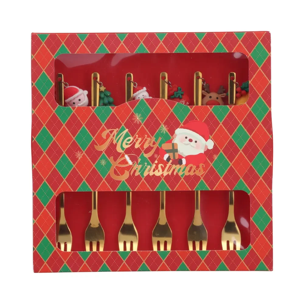 Cover Image-ชุดส้อมพร้อมที่ห้อย รุ่นเซล่า (6 ชิ้น/ชุด) - คละสี