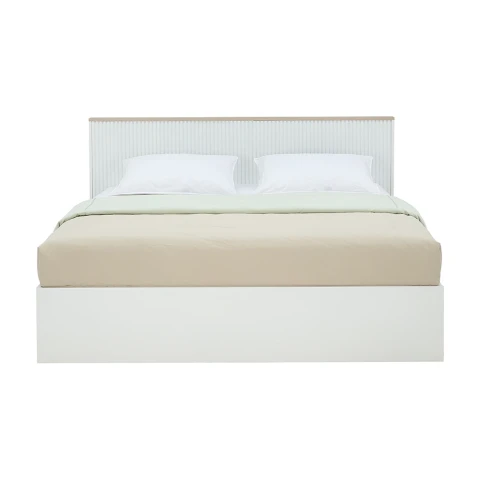 เตียงนอน รุ่นมินิมอล - สีขาว/เลอบาน่า โอ๊ค 的画廊图 2