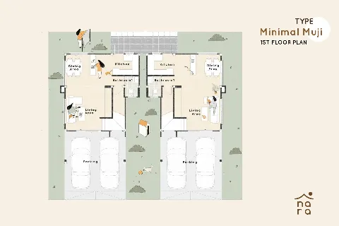 Nara บาย ดิ เอสตีม: แบบบ้าน Minimal Muji's gallery image at 5