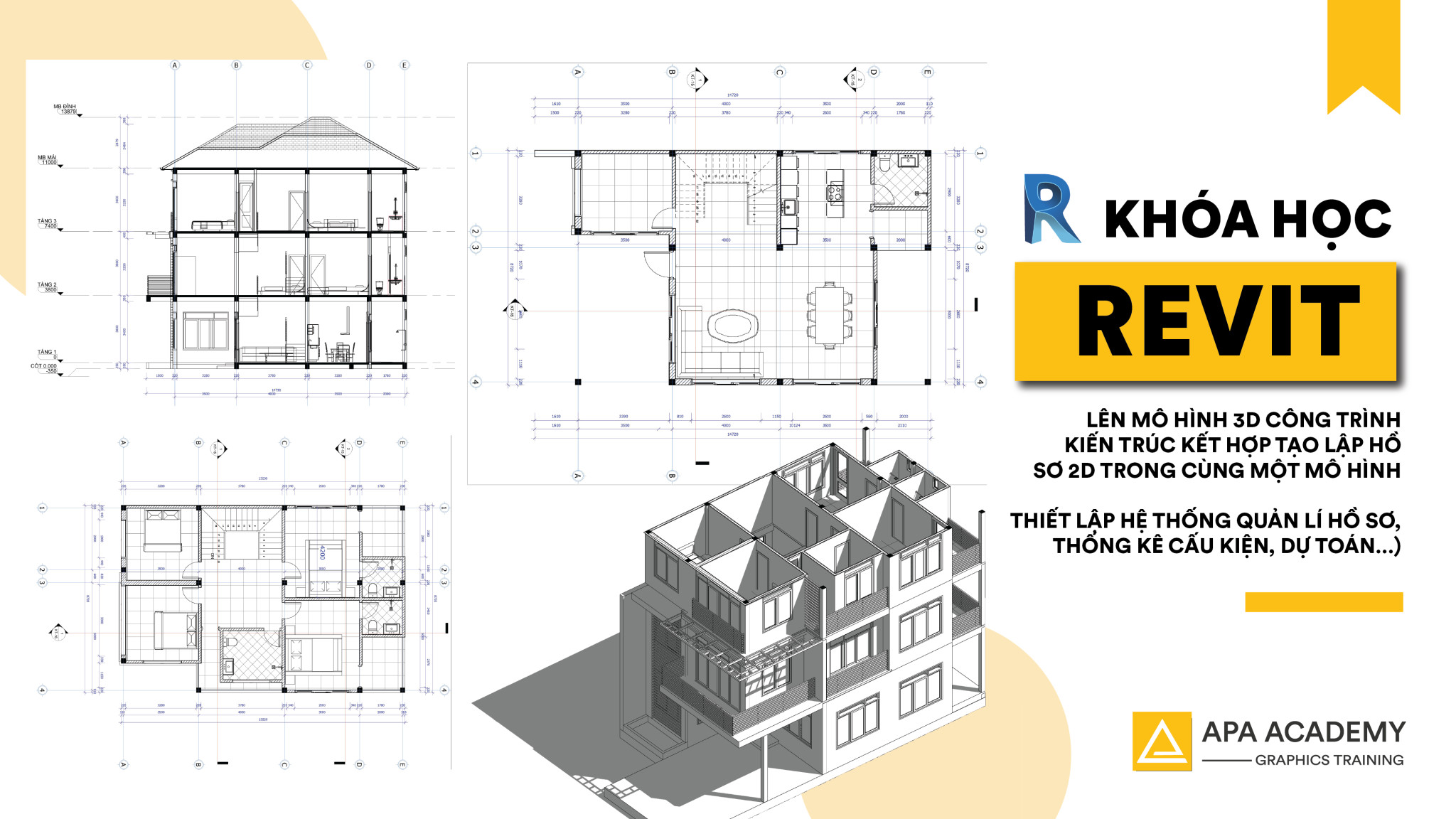Revit Architecture là phần mềm đỉnh cao về thiết kế kiến trúc. Được sử dụng rộng rãi trong ngành xây dựng, Revit là công cụ giúp chuyển đổi ý tưởng thành hình ảnh cụ thể, mang lại sự thuận tiện và tiết kiệm thời gian đáng kể cho các nhà thiết kế. Hãy cùng khám phá những bản vẽ ấn tượng được tạo ra từ phần mềm này.