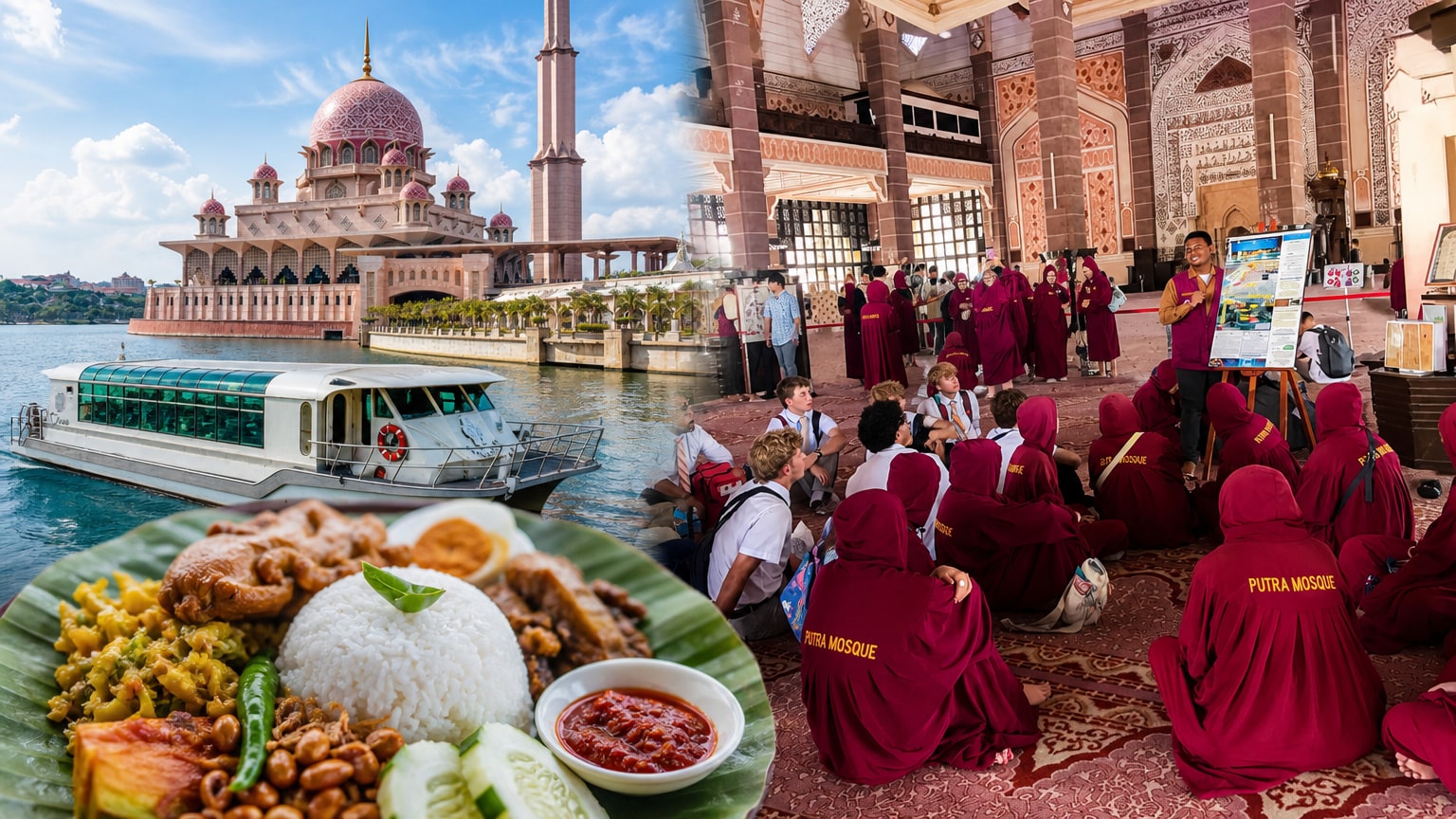 Discover Putrajaya Lake Cruise, Pink Mosque & Traditional Malaysian Lunch Experience