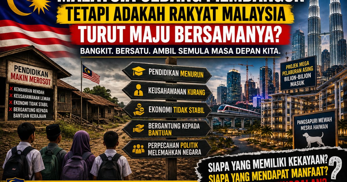 Malaysia Sedang Membangun — Tetapi Adakah Rakyat Malaysia Turut Maju Bersamanya?