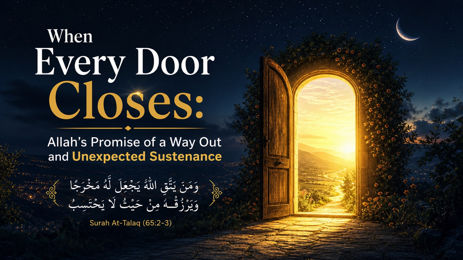 When Every Door Closes: Allah's Promise of a Way Out and Unexpected Sustenance
