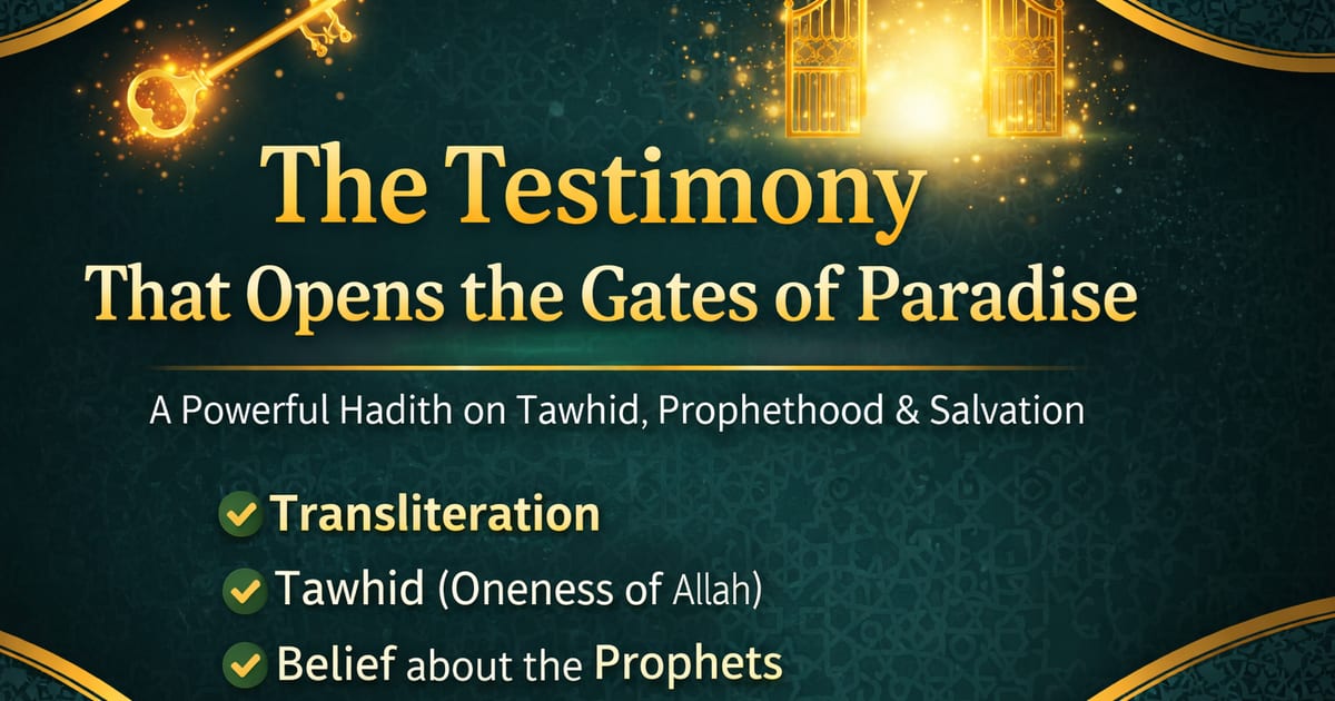 🌿 The Testimony That Opens the Gates of Paradise
